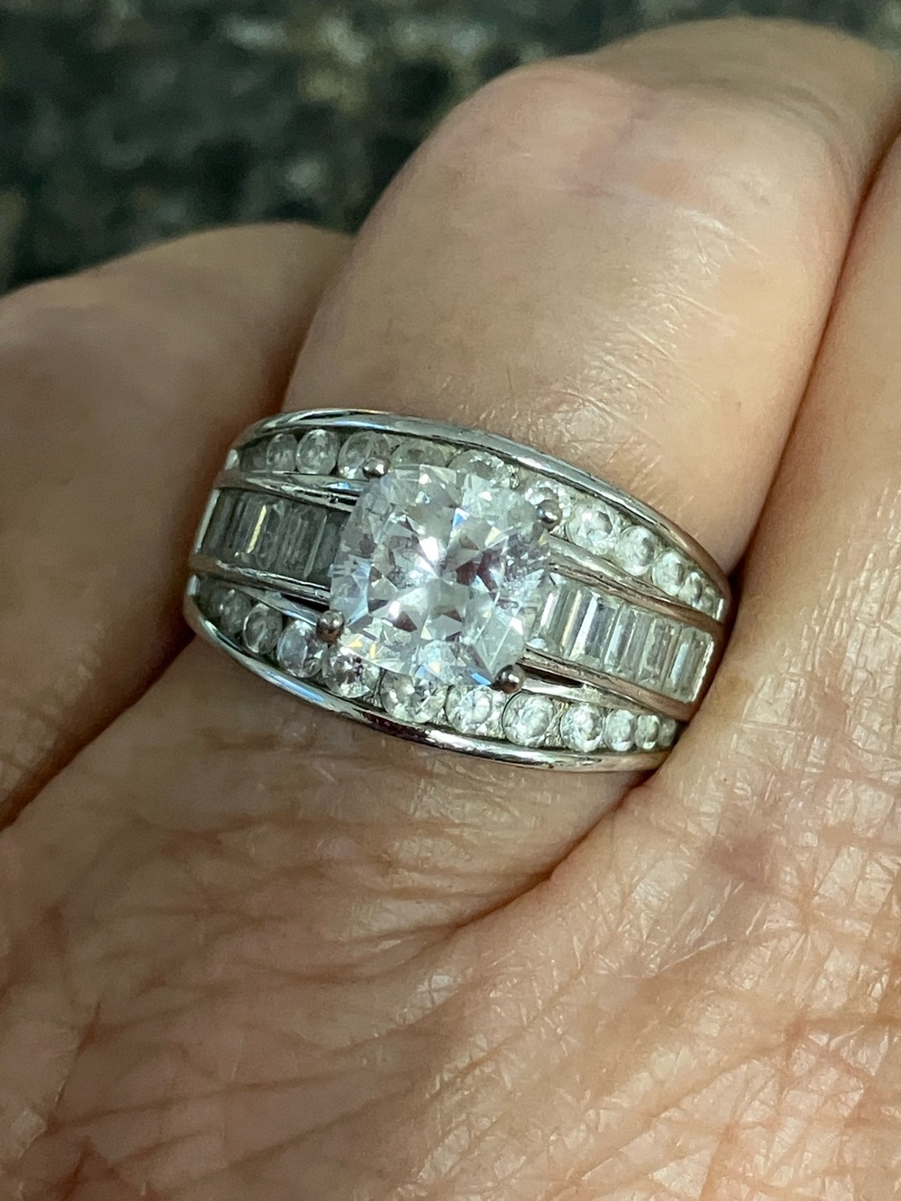 .925 CZ cocktail ring 9